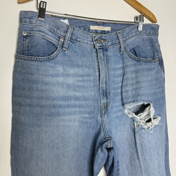 Levi’s ‘94 Baggy Women’s Distressed Denim Jeans Size 31 / 12 - Picture 6 of 9